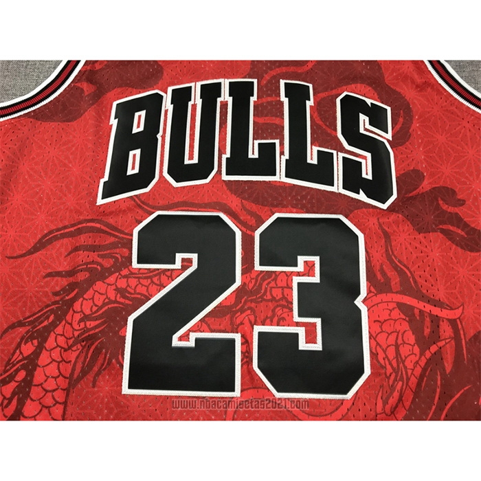 Camiseta Chicago Bulls Michael Jordan #23 Asian Heritage Throwback 1997-98 Rojo